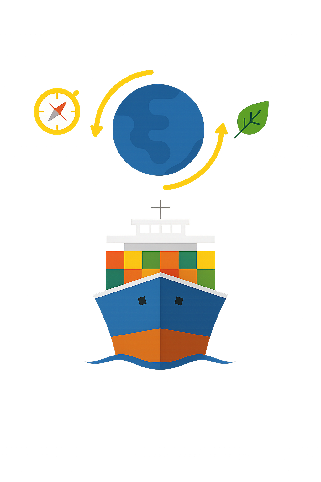 Global trade ethics illustration